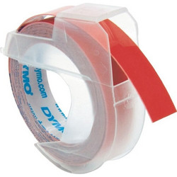 Dymo S0898150 λευκό σε κόκκινη ανάγλυφη ταινία, 9mm (πρωτότυπο Dymo)