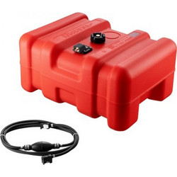 Δεξαμενή καυσίμου VEVOR Marine Fuel Tank, 14,53 Gallon/55L, Φορητή δεξαμενή αερίου καυσίμου σκάφους για σκάφη εξωλέμβιας μηχανής, πλαστική δεξαμενή καυσίμου εξωλέμβιου σκάφους με λάστιχο, εύκολη μεταφ