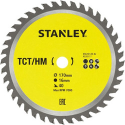 Stanley STA13125 Δίσκος Δισκοπριόνου 170x16mm - 40Δ