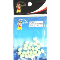 Top One Χάντρες Οβάλ Σκληρές Φωσφόρου 5x7 mm