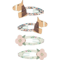 Mimi & Lula - Clic Clac Hair Clips - Horse & Flower