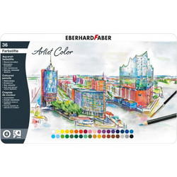 Eberhard Faber Artist Color Aquarella Κασετίνα Ξυλομπογιές Ακουαρέλας Σετ 36τμχ