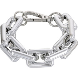 Ghetto Thick Chain Exaggerated Cuban Style Βραχιόλι Αλυσίδα Ασημί
