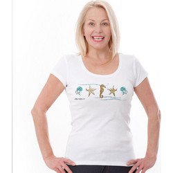 Γυναικείο T-Shirt Καλοκαιρινό σχέδιο - 2367