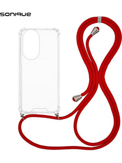 Sonique Armor Clear με Κορδόνι Θήκη (Honor 200 Pro 5G) Κόκκινο