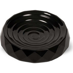 Glee Round Diamond Cat Dish Πιατάκι Φαγητού Μελαμίνης για Γάτες Μαύρο 160ml