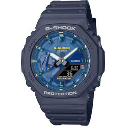 Casio G-Shock Ανδρικό Ρολόι με Μπλε Καουτσούκ Λουράκι GA-2100AS-2AER