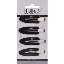 Κλιπς Μαλλιών 4 τεμαχίων Eurostil Hair Pins Black 6cm (06388)
