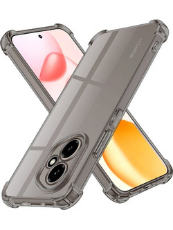 Techsuit Shockproof Clear Silicone Θήκη Smoke Black (Oppo A40 4G)