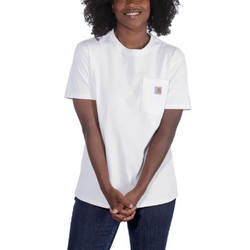 Γυναικείο T-Shirt Άσπρο με Τσέπη Carhartt - Λευκό