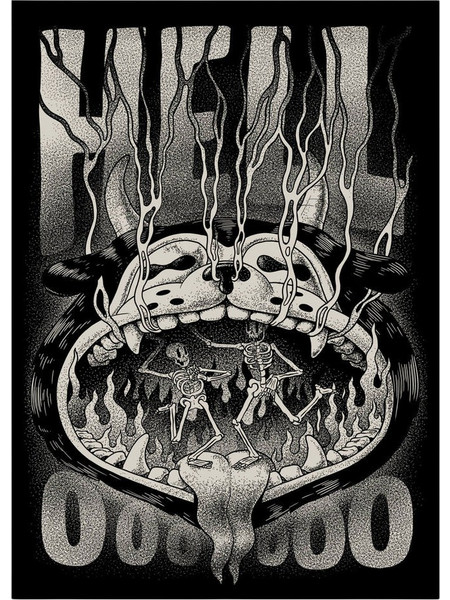 THE DUDES HELLOOO UNLIMITED PRINT BLACK