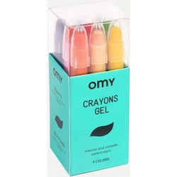 Omy Gel Κηρομπογιές Σετ 9τμχ