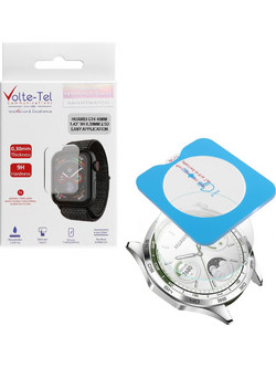 VOLTE-TEL TEMPERED GLASS HUAWEI WATCH GT4 46MM 1.43in 9H 0.30mm 2.5D EASY APPLICATION FULL GLUE FULL COVER TRANSPARENT VOLTE-TEL