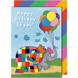 ΕΥΧΕΤΗΡΙΑ ΚΑΡΤΑ HAPPY BIRTHDAY TO YOU ΕΛΜΕΡ ΜΠΑΛΟΝΙΑ