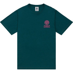 Franklin & Marshall Unisex T-shirt Agender με τύπωμα λογότυπου Crest - ΠΡΆΣΙΝΟ