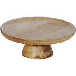 Τουρτιέρα Με Πόδι 00.07.72000 Mango Φ25x9cm Natural Ξύλο