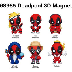 DEADPOOL - Serie 1 - 3D Foam Magnets in blind bags (Display 12 Pcs)