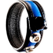 3 Snap Leather Cock Ring - Black | Blue