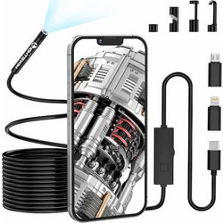 Lightswim 5.5mm 1920P Endoscope Snake Inspection Camera, with 8 LED Lights