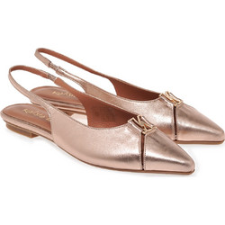 Γυναικείο Slingback Δερμάτινo Σε Χρώμα Ροζ Χρυσό KALISTA 2241058