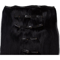 Seamless1 5 Peace Clip In Human Hair Extensions Midnight 21.5 inch