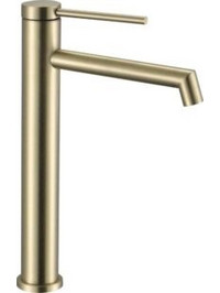 Μπαταρία Νιπτήρος Υψηλή Equinox Κολωνάτη Brushed Gold