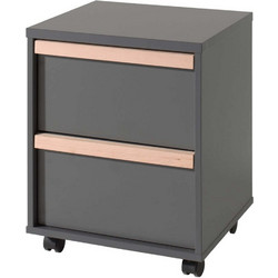 Συρταριέρα τροχήλατη London σε γκρί χρώμα