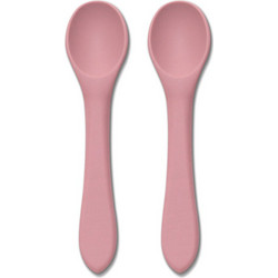 Lorelli Κουτάλια Σιλικόνης Σετ 2 τμχ 4+μ Nature Pink 10230690002