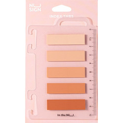 DELI ΣΕΛΙΔΟΔΕΙΚΤΗΣ ΑΥΤΟΚΟΛΛΗΤΟ FILM BOPP BLISTER 5x20 ΦΥΛΛΑ 44x12mm NUSIGN ΡΟΖ