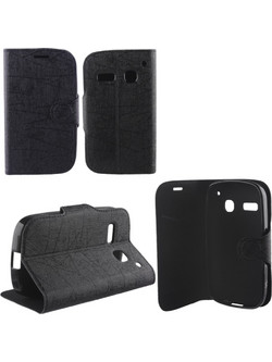 Volte-Tel Leather-TPU Book Stand Θήκη (Alcatel Pop C3 4033) Black
