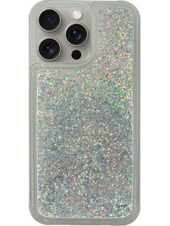 Vivid Liquid Glitter Case Apple iPhone 15 Pro Max Silver
