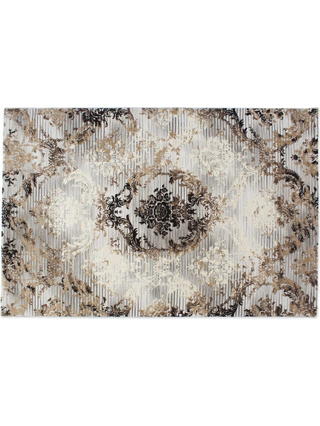 Ecarpets Damask Χαλί Ορθογώνιο Καλοκαιρινό 160x230cm 9374 Beige - Grey