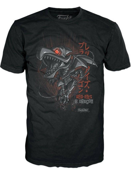 Funko Pop! TEE Yu Gi Oh - Red Eyes Blue Dragon T-Shirt - Μαύρο