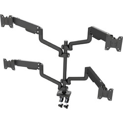 Βάση Γραφείου για 4 Οθόνες Focus Mount (DLB1044) - 14''-32'' Vesa 100x100 - Μαύρο DLB1044