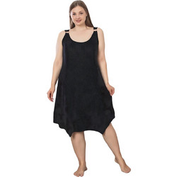 Γυναικείο νυχτικό αμάνικο homewear W5281 - ΜΑΥΡΟ