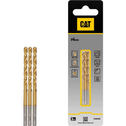 CAT Τρυπάνι τιτανίου HSS σετ:3τεμ 4x70mm DA02005