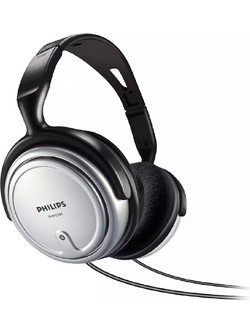 Philips SHP2500 Ενσύρματα Ακουστικά Τηλεόρασης Over Ear Μαύρα Ασημί