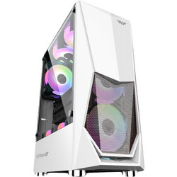 ARMAGGEDDON ATX/MATX PC CASING WITH 3xARGB FANS WHITE