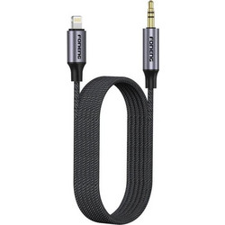 Foneng Καλώδιο Ήχου Metal Lightning σε 3.5mm 1m Μαύρο - (BM31)