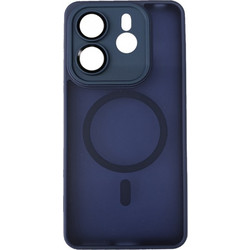 Back Cover Bumper Plexiglass με MagSafe και Προστασία Καμερών για Xiaomi Redmi Note 14 5G Μπλε