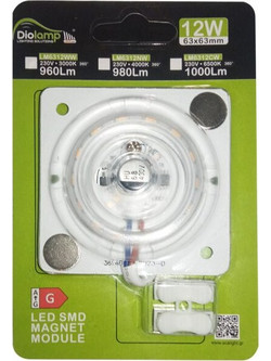 LED SMD Μαγνητικό MODULE 12W 230V 980lm 160 4000K Ra80 ACA - LM6312NW