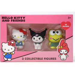 Hello Kitty & Friends 3D Erasers - Set με 3 Γόμες 4,5εκ