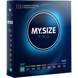 My.Size Pro 45mm Προφυλακτικά Λεπτά με Λιπαντικό 3τμχ