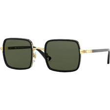 Persol PO2475S 515/31 Ανδρικά Γυαλιά Ηλίου Τετράγωνα Μεταλλικά Χρυσά Μαύρα με Μαύρο Polarized Φακό