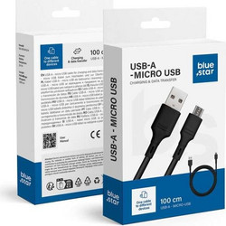 Blue Star DC-001AM2.0 - Καλώδιο USB-A σε Micro USB 2A 1m σε Μαύρο Χρώμα