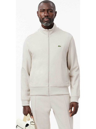 Lacoste Ανδρική Ζακέτα Φούτερ με Φερμουάρ Λευκή 3SH1457-70V