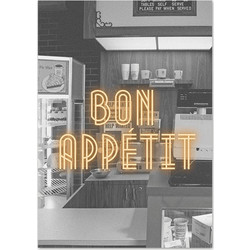 Αφίσα Bon appetit - Typographic , 30X40