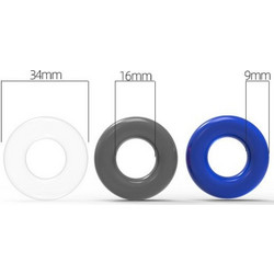 Armony Titan Love Donut Ring Multiple Colours Σετ Ελαστικά Δαχτυλίδια Πέους Σιλικόνης 3τμχ