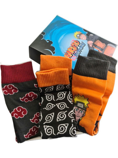 Naruto Shippuden assorted pack 3 socks adult