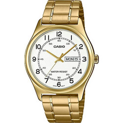 Casio Standard Ανδρικό Ρολόι με Χρυσό Μεταλλικό Μπρασελέ MTP-V006G-7B
